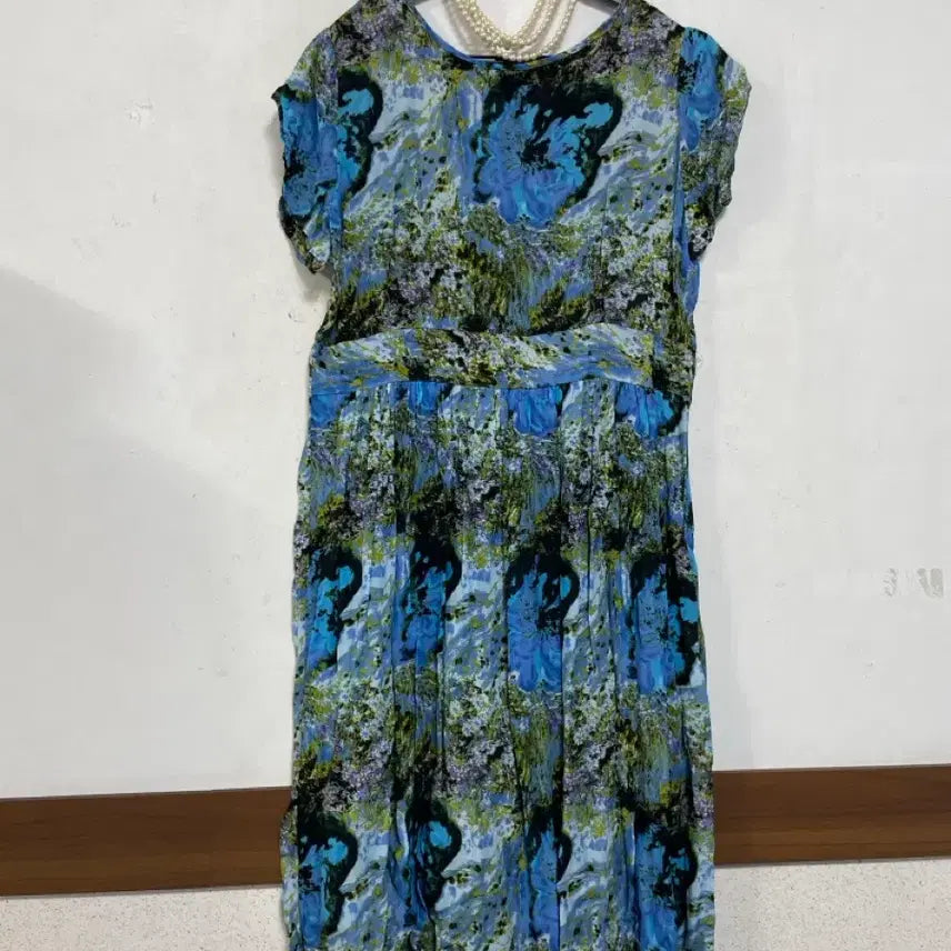 [BUNJANG] Korean Linen Long Dress / N6380 국산 인견 롱 원피스.아방
