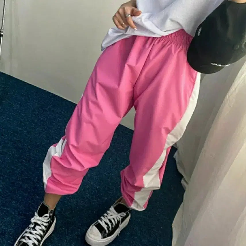 [BUNJANG] Pink Jogger Pants / 핑크 조거바지 조거팬츠