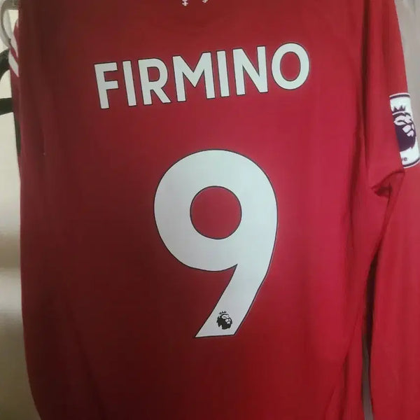 [BUNJANG] Liverpool 2018-19 Long Sleeve Firmino Jersey - Men's Medium / 리버풀18-19긴팔 해외M사이즈 피르미누 리그풀마킹