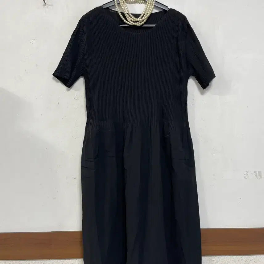 [BUNJANG] Pleated Long Dress / N6382 플리츠 롱 원피스