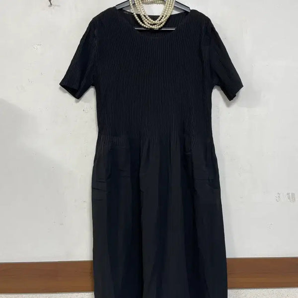 [BUNJANG] Pleated Long Dress / N6382 플리츠 롱 원피스