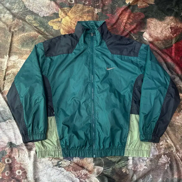 [BUNJANG] Nike Old School Japanese Edition Swoosh Big Logo Green Windbreaker Jacket L / 나이키 빈티지 올드스쿨 일본판 스우시 빅로고그린바람막이 L 아디다스 자켓