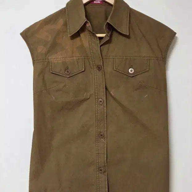 [BUNJANG] Paul Smith Jeans Brown Sleeveless Shirt / <정품> Paul Smith JEANS 브라운 민소매 셔츠