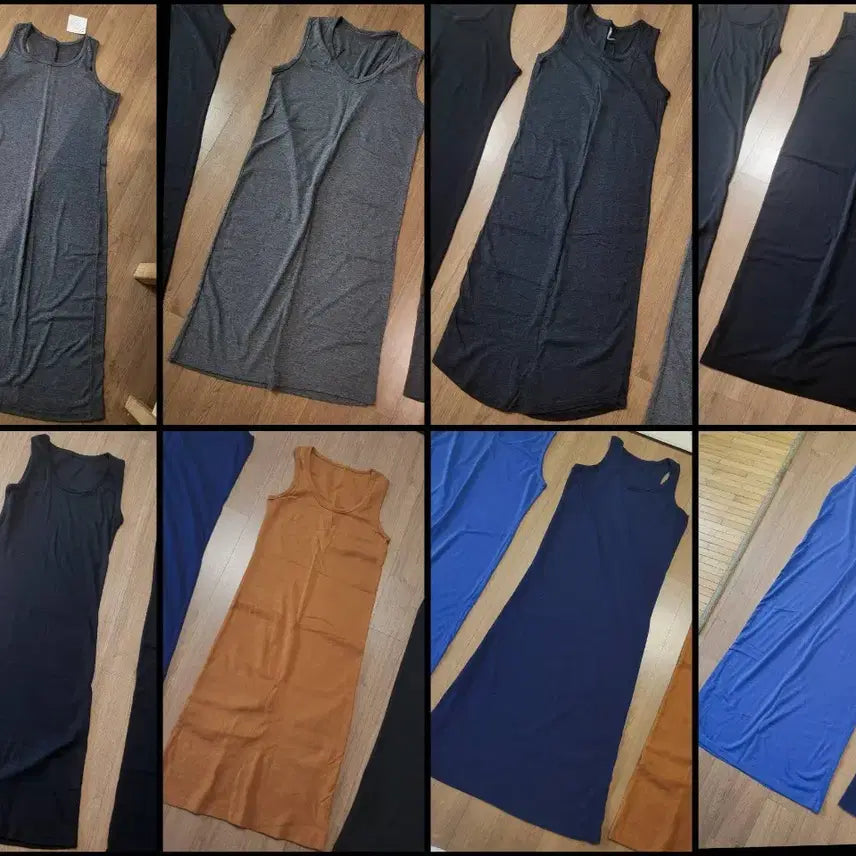 [BUNJANG] 8-Piece Long One-Piece Dress Set (Spandex Cotton Blend) / 새상품)(스판.면)롱 원피스 8장 모두가격
