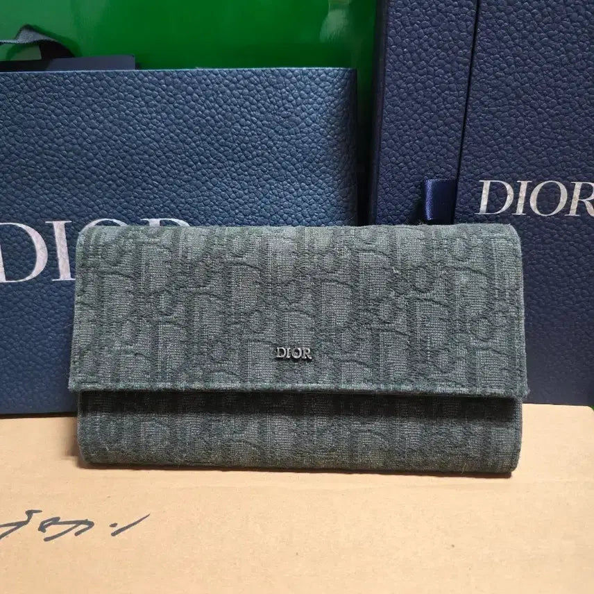 [BUNJANG] Dior Oblique Flap Long Wallet Black / 디올 오블리크 플랩 장지갑 블랙