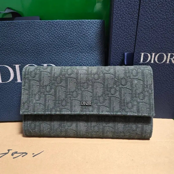 [BUNJANG] Dior Oblique Flap Long Wallet Black / 디올 오블리크 플랩 장지갑 블랙
