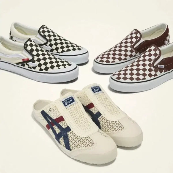 [BUNJANG] Onitsuka Tiger Mexico 66 Mule & Vans Checker Slip-On Bundle (2 Pairs) / [235] 오니츠카 타이거 멕시코66 뮬 & 반스 체커 슬립온 2족 일괄