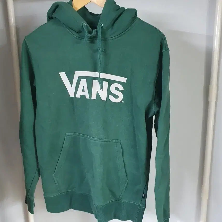 [BUNJANG] Vans Green Sweatshirt Hoodie / 반스 맨투맨 후드티 그린
