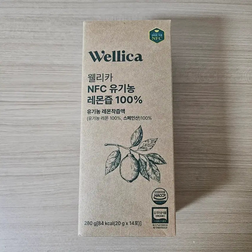 [BUNJANG] Wellica NFC Organic 100% Lemon Juice 1 Box / [새상품] 웰리카 NFC 유기농 100% 레몬즙 1박스(정가3.4)