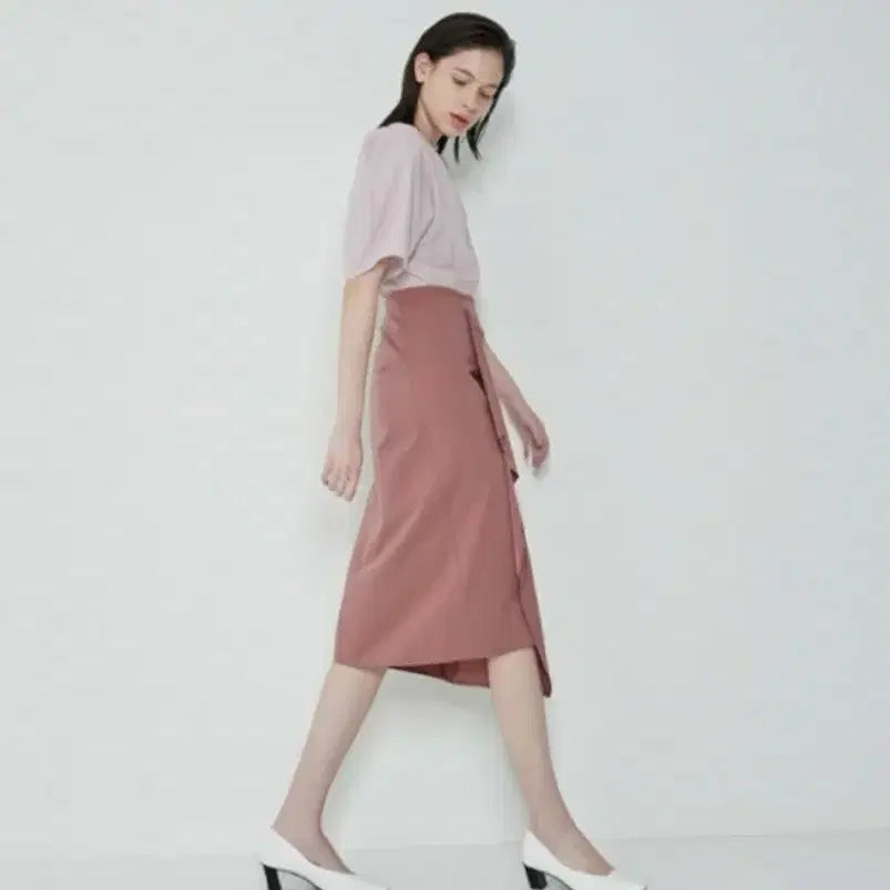 [BUNJANG] SYSTEM Asymmetrical Wrap Skirt / SYSTEM 시스템 언밸런스 랩 스커트