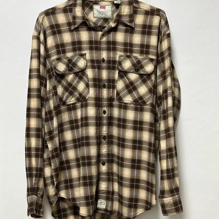[BUNJANG] Levi's Checkered Cotton Shirt L / 리바이스 체크 남방 L