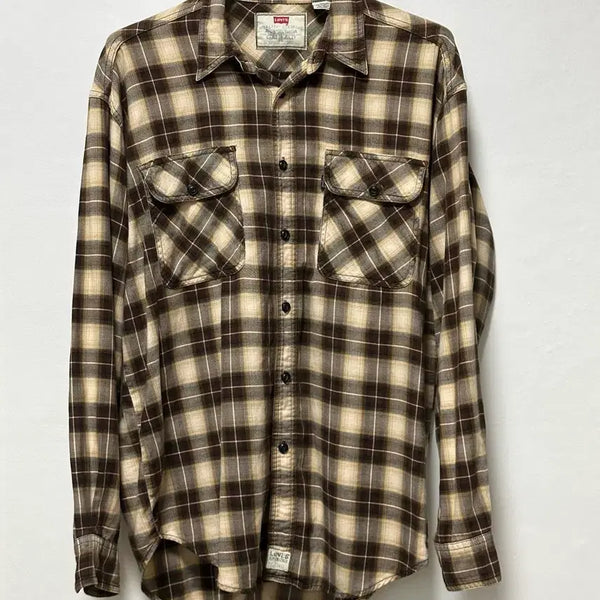 [BUNJANG] Levi's Checkered Cotton Shirt L / 리바이스 체크 남방 L