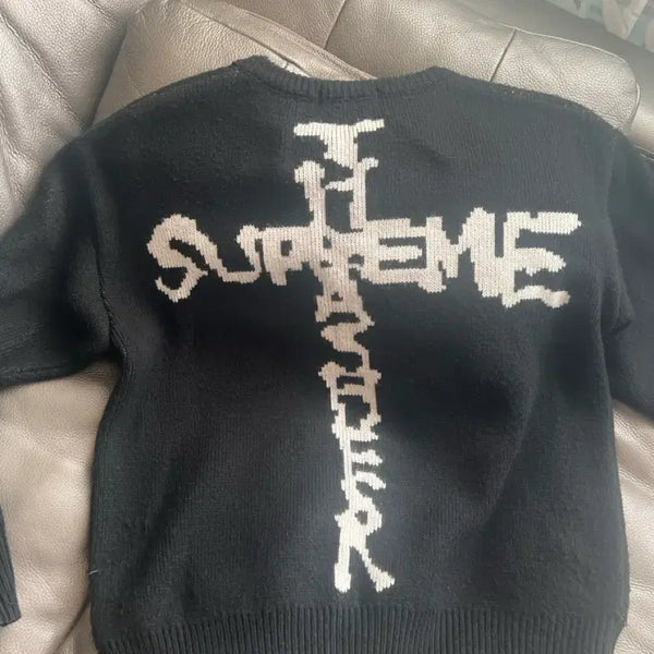[BUNJANG] Supreme Treasure Knit Sweater Black / 슈프림 트레셔 니트 스웨터 블랙 m 판매