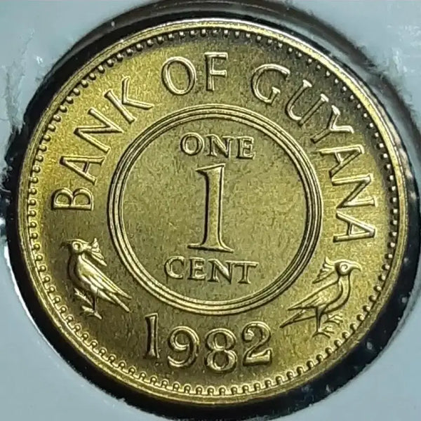 [BUNJANG] Rare Guyana 1 Cent Coin (1985) - Unused Foreign Currency / 희귀 가이아나 미사용 1985년 1센트.외국주화 주화 화폐 동전