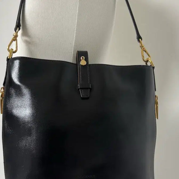 [BUNJANG] Beanpole Black Leather Shoulder Bag / 빈폴 블랙 가죽 숄더백 정품