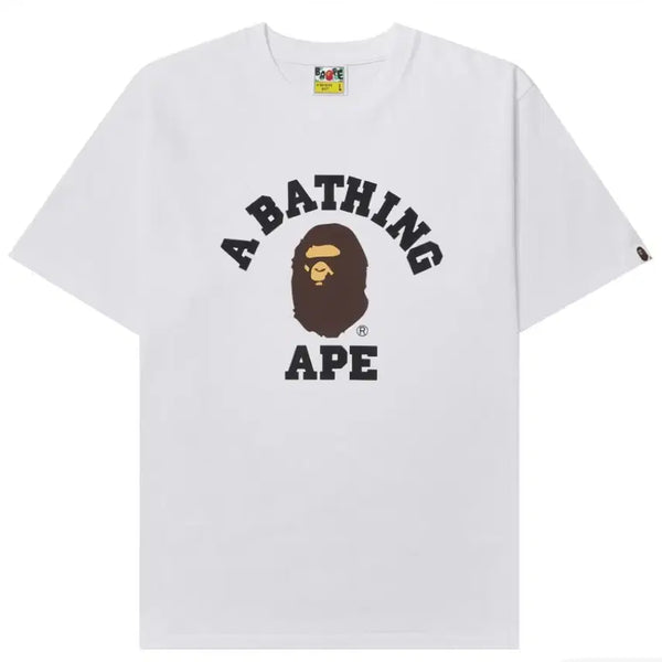 [BUNJANG] BAPE College Logo T-Shirt White XL / 베이프 컬리지 로고 티셔츠 화이트