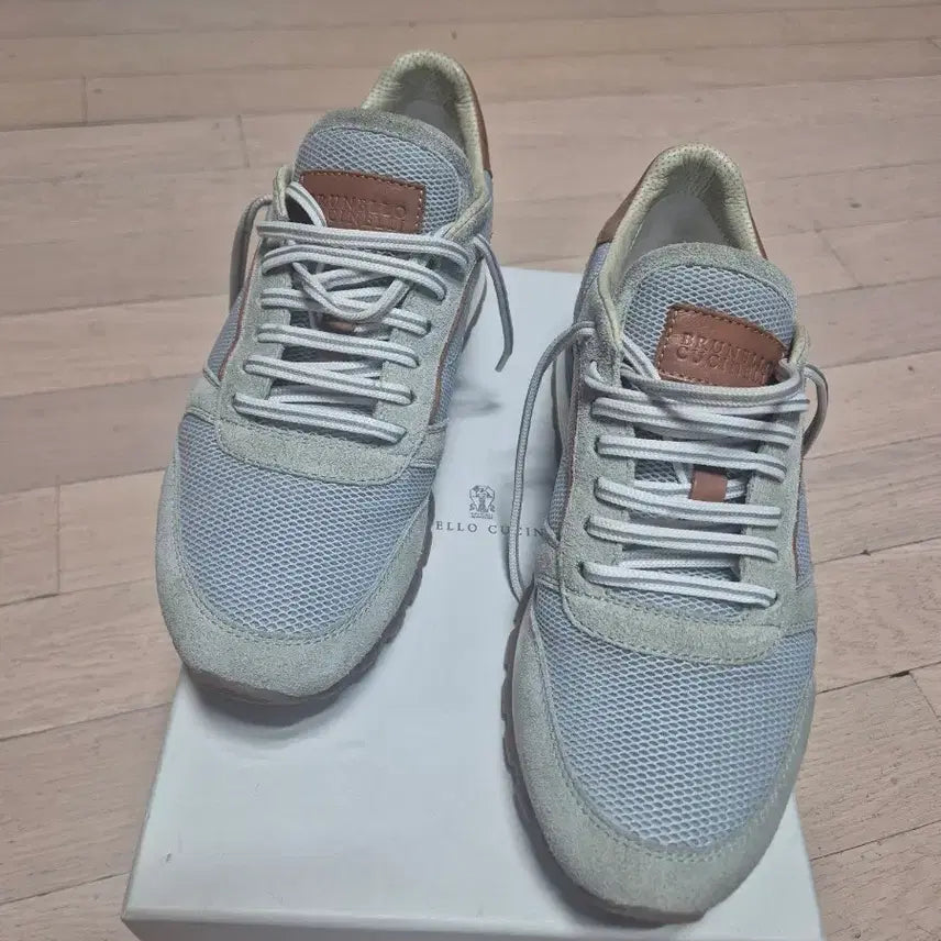[BUNJANG] Brunello Cucinelli Suede Sneakers Grey/Brown / 브루넬로 쿠치넬리 스니커즈 그레이/브라운