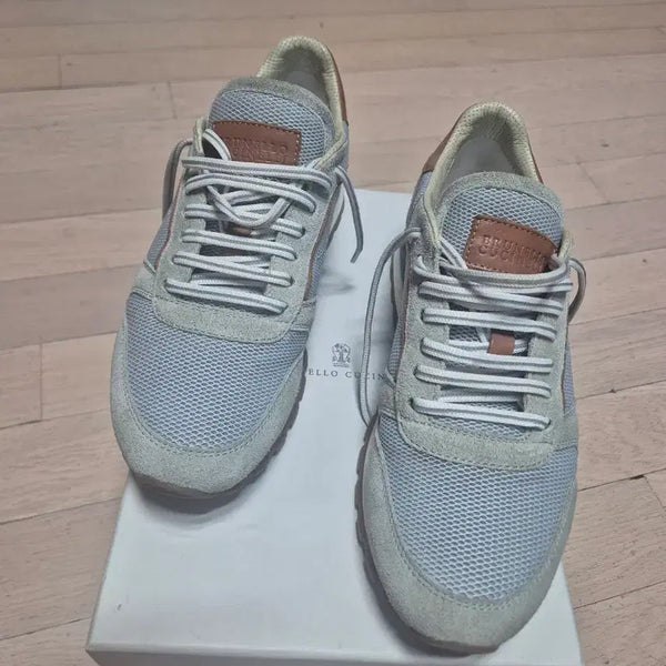 [BUNJANG] Brunello Cucinelli Suede Sneakers Grey/Brown / 브루넬로 쿠치넬리 스니커즈 그레이/브라운