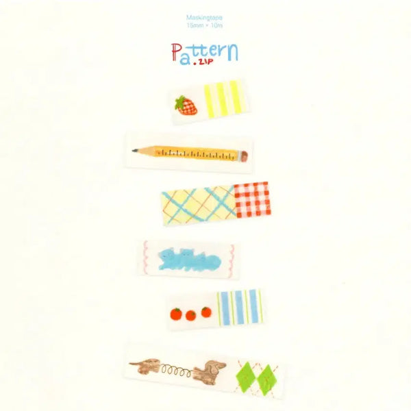 [BUNJANG] Minijell Pattern Washi Tape / [민이젤] 패턴집 마테 띵