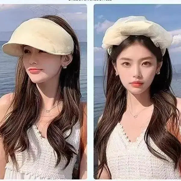 [BUNJANG] Portable Breathable Headband Foldable Sun Visor Hat for Travel / 휴대용 통기성 헤어밴드 접이식 차양모자 여행용