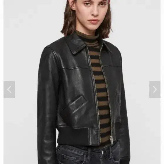 [BUNJANG] AllSaints Leather Bomber Jacket / 올세인츠(AllSaints)