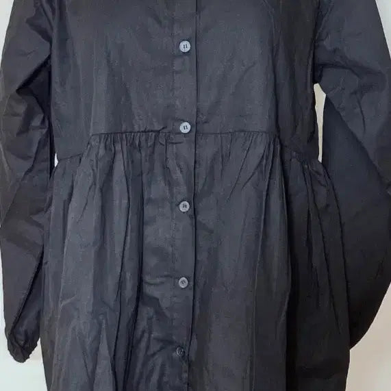[BUNJANG] Black Shirt Mini Dress / 블랙 셔츠 미니 원피스((새상품))