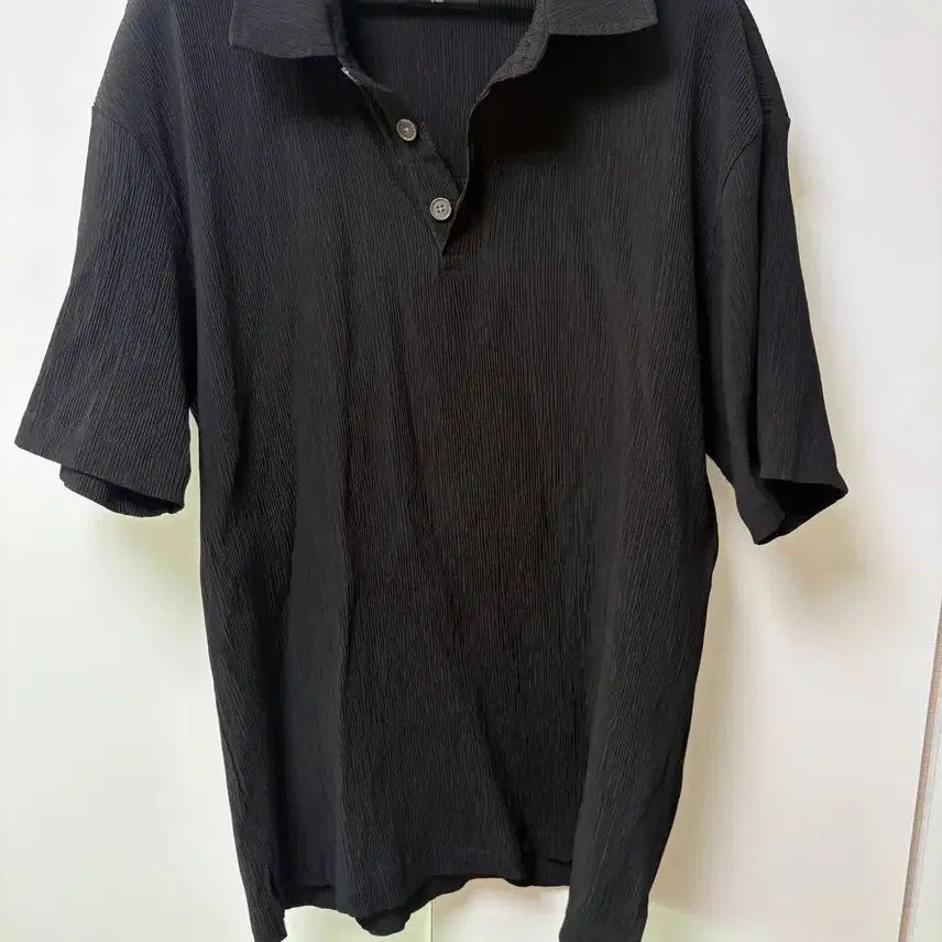 [BUNJANG] TNGT Kinoshita Seersucker Polo Black / TNGT [26SS]Kinoshita Seersucker Polo