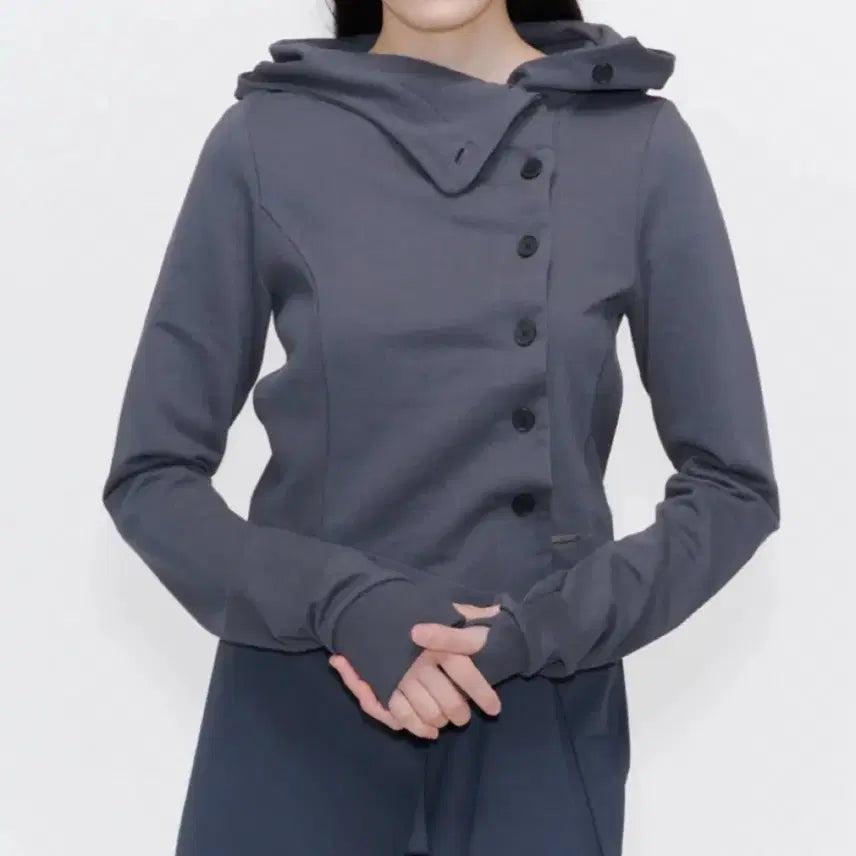 [BUNJANG] Miseki Seoul Cowl Neck Hoodie Charcoal / 미세키서울  카울넥후디 챠콜Cowl neck hoodie CHARCOAl