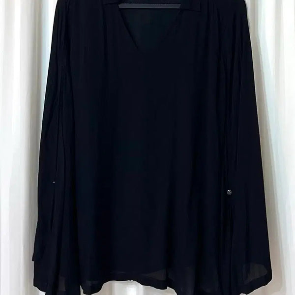 [BUNJANG] By the Sea Black Rayon Cape Top / 블랙 by the sea 면 케이프 상의 거의새것 44-66