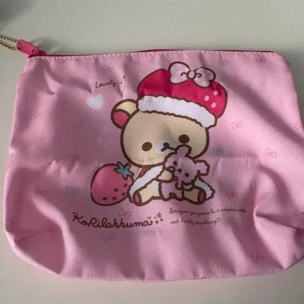 [BUNJANG] Rilakkuma Strawberry Pouch Pink / 코리락쿠마딸기파우치 핑크