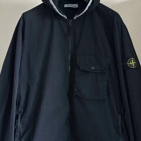 [BUNJANG] Stone Island Cotton Brushed Hooded Jacket 21FW / 스톤아일랜드 코튼 브러쉬드 후드 자켓 21fw XXL(110)