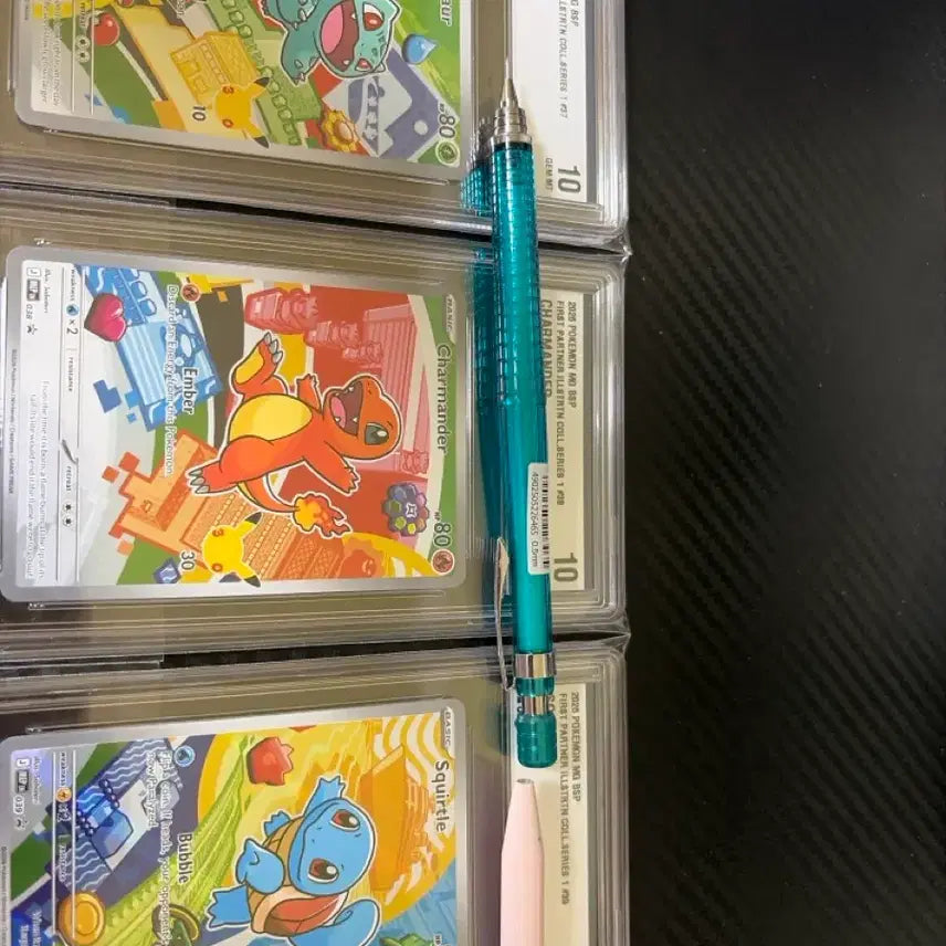 [BUNJANG] Pokemon 30th Anniversary Starter Set Bulbasaur/Charmander/Squirtle CGC Graded Cards / 30주년 퍼스트파트너 북미판 이상해씨/파이리/꼬부기 brg10