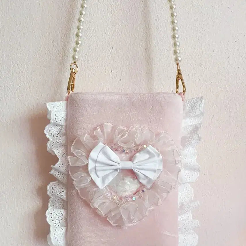 [BUNJANG] SHUSHU CHERRY Mini Heart Angel Bag / 슈슈체리 미니 하트 엔젤 백