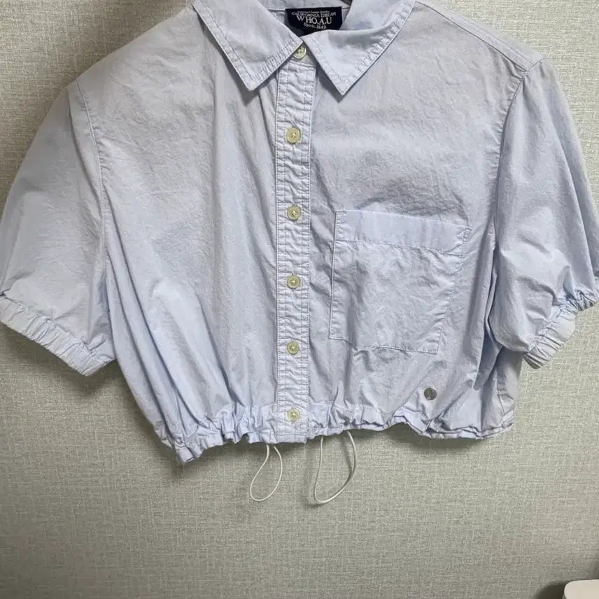 [BUNJANG] Who.A.U Sky Blue Shirt / 후아유 셔츠 하늘색