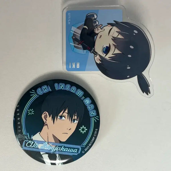 [BUNJANG] Chainsaw Man Aki Pin & Clip Bundle / 체인소맨 아키 캔뱃지, 집게 일괄