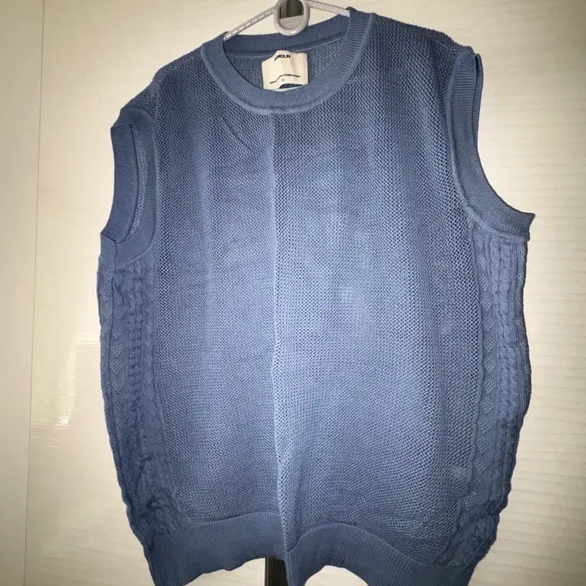[BUNJANG] Lamorang Cable Knit Sweater Blue / 라모랭 블루 케이블 니트 스웨터