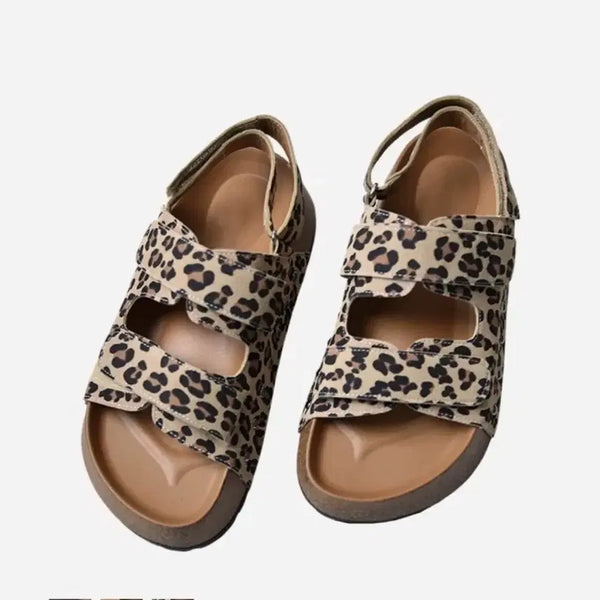 [BUNJANG] Leopard Pattern Strap Sandals - New / (새상품)레오파드 패턴 스트랩 샌들