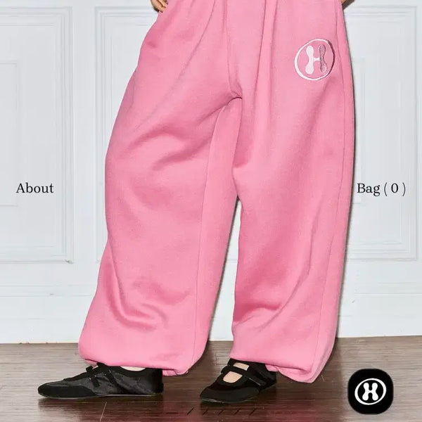 [BUNJANG] The Mysterious Hotel Basic Wide Pants Pink / 더미스테리어스호텔 베이직 와이드 팬츠