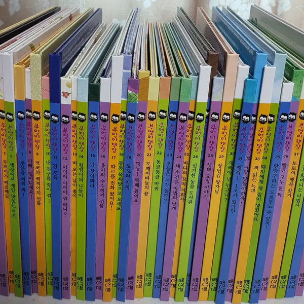 [BUNJANG] Kyowon Red Pen Owl Bookshelf Complete Set (40 Volumes) / [교원] 빨간펜 부엉이 책장 전집 40권