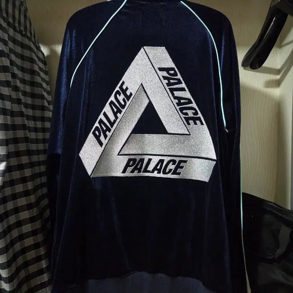 [BUNJANG] Palace x Elton John Velour Track Top Large / 팔라스 엘튼존 벨루어 트랙탑