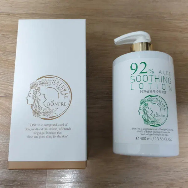 [BUNJANG] Bonpre 92% Aloe Soothing Lotion 400ml / 봉프레 92% 알로에 수딩로션 400ml 수분로션 유아부터 어른까지 촉촉