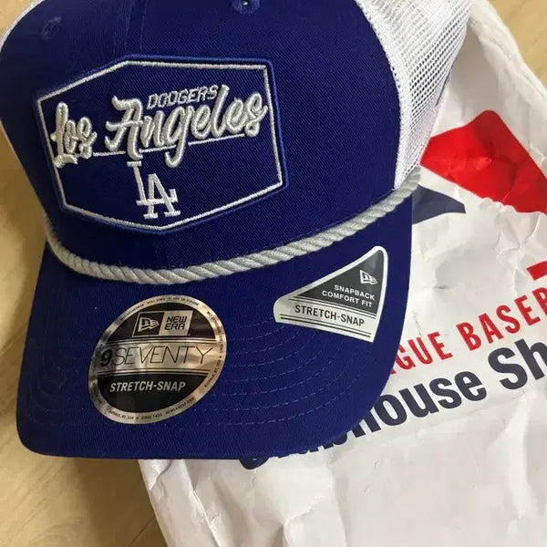 [BUNJANG] LA Dodgers New Era 9FIFTY Stretch Snapback Cap / LA 다저스 990캡 모자 새상품