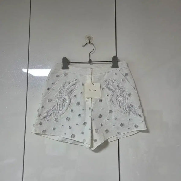 [BUNJANG] Mine White Lace Detail Shorts / 새상품/마인 반바지 화이트 레이스 디테일