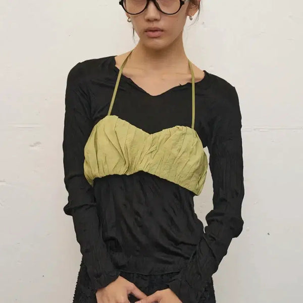[BUNJANG] Picky Society Bustier Long Sleeve Set / 피키소사이어티 뷔스티에 긴팔 세트