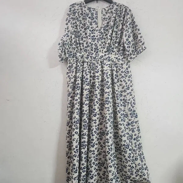 [BUNJANG] Chiffon Floral Maxi Dress / 쉬폰 플라워 맥시 원피스