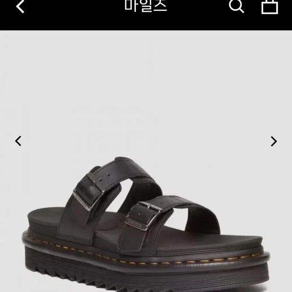 [BUNJANG] Dr. Martens Myles Black Sandals / 닥터마틴 마일즈 블랙 샌들