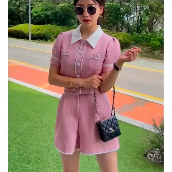 [BUNJANG] Marimarket Pink Two-Piece Set L (Korean Size 66) / 마리마켓 핑크 투 피스