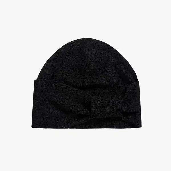 [BUNJANG] Sio Ribbon Beanie Black / 시오 리본 비니 블랙