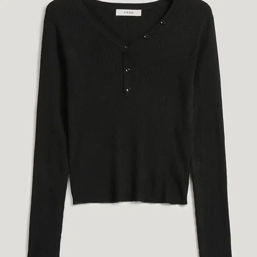 [BUNJANG] Twist Gomez Button Knit Black / 트위 고메즈 버튼 니트 블랙
