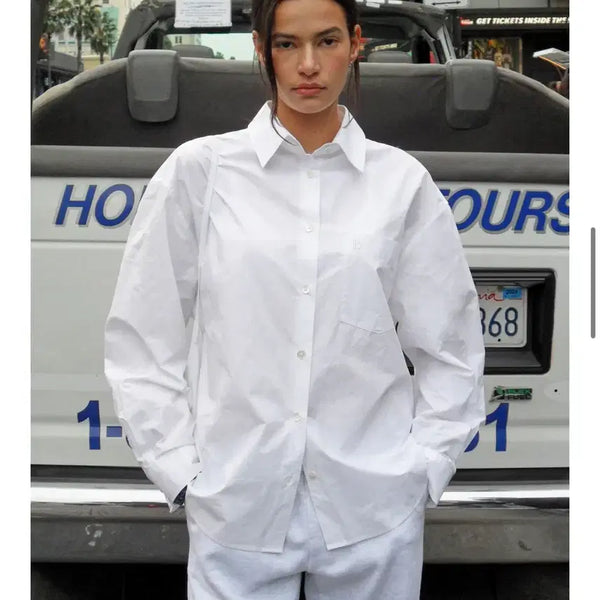 [BUNJANG] LOW CLASSIC White Shirt M Size / 로우클래식 화이트 셔츠 M 사이즈